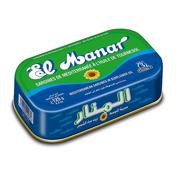 El Manar Sardinen mit Sonnenblumenöl 125g