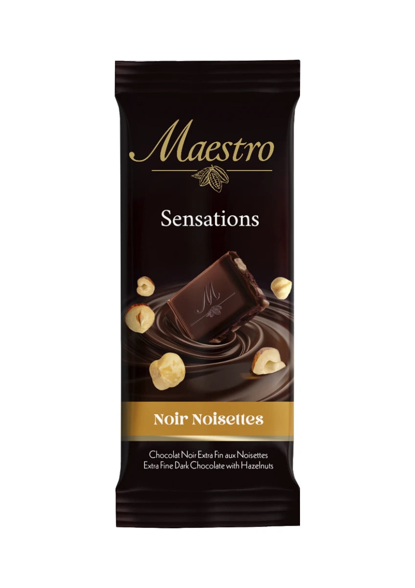 Maestro Dunkle Schokolade mit Haselnuss 90g