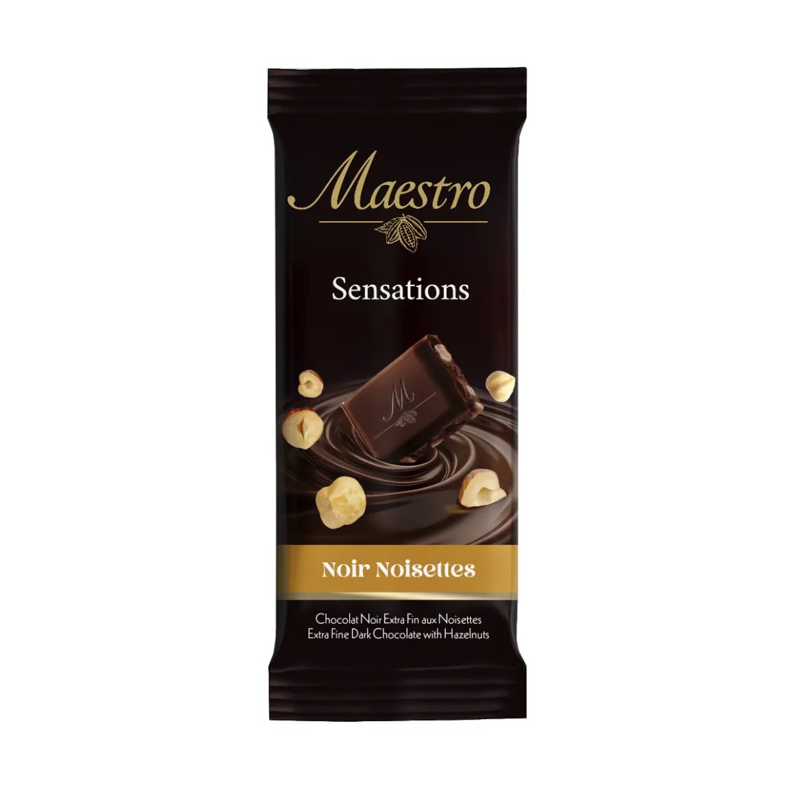Maestro Dunkle Schokolade mit Haselnuss 90g
