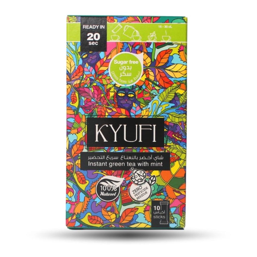 Kyufi Instant Grüner Tee und Minze - Ohne Zucker